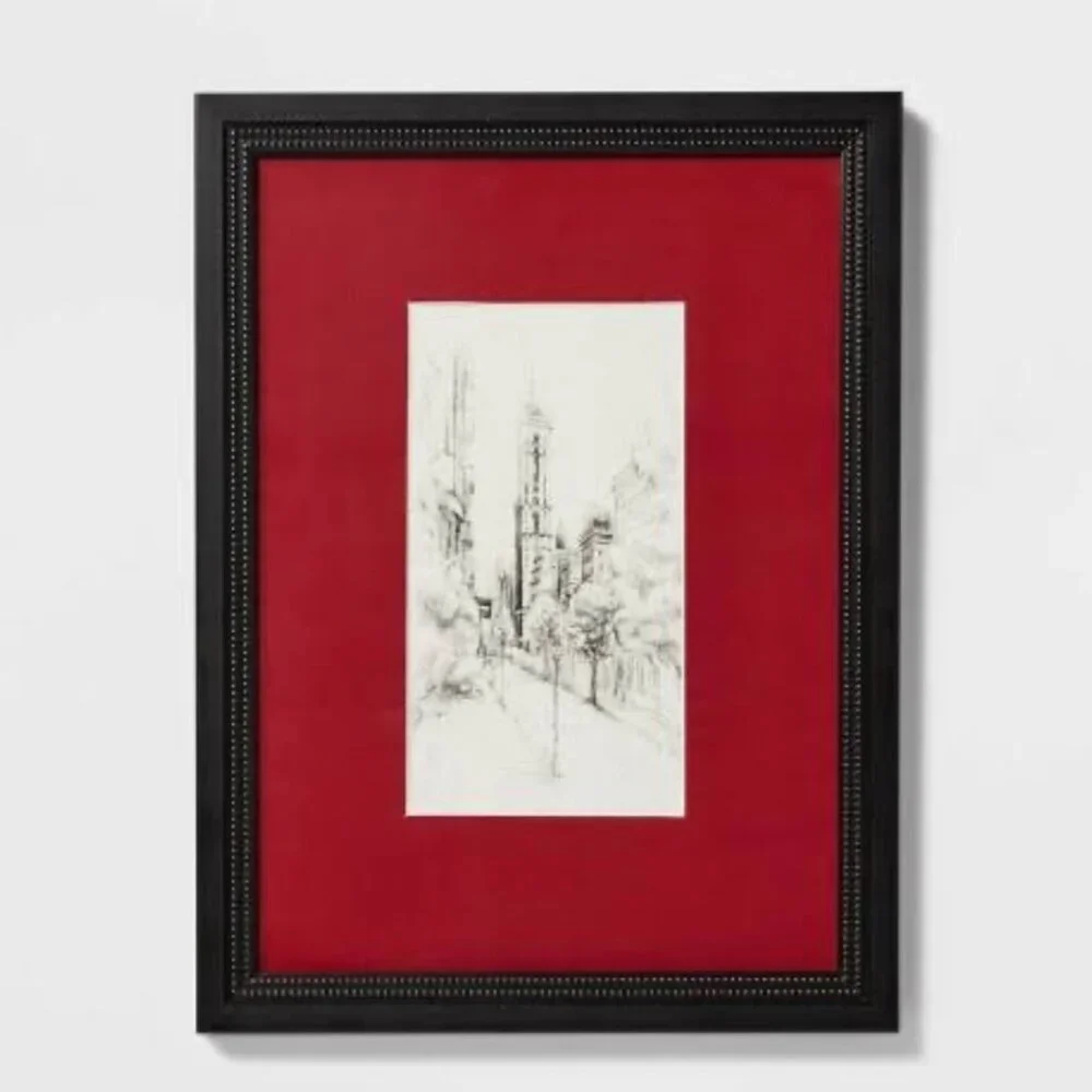 Threshold designed with Studio McGee Vintage City Sketch Framed Wall Art‎ NWT